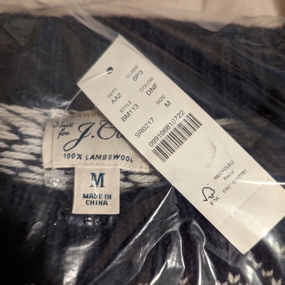 NWT JCrew Lambswool Jacquard Nordic Ski Sweater - Size M - Picture 2 of 13